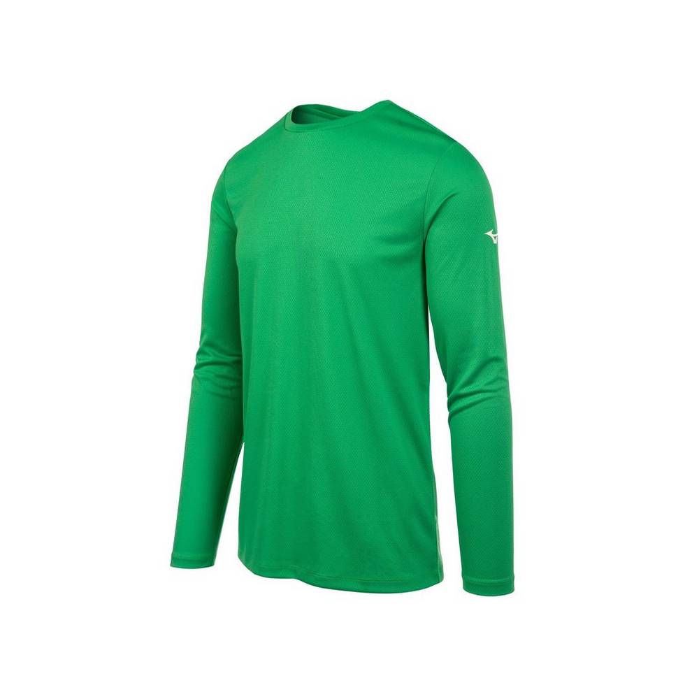 Mizuno Men's Long Sleeve T-Shirts Green (530063-YJT)